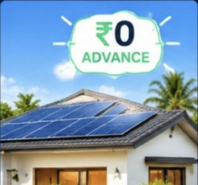 A house with rooftop solar panels