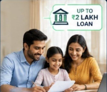 A family reviewing solar finance paperwork at home