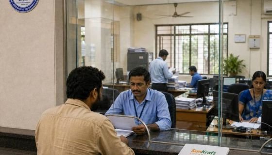 KSEB net metering and subsidy paperwork being handled at a desk