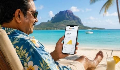 Homeowner checking solar generation on a phone after switch-on